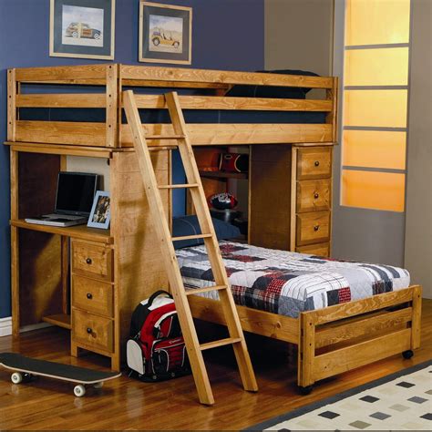 l shaped bunk beds desk